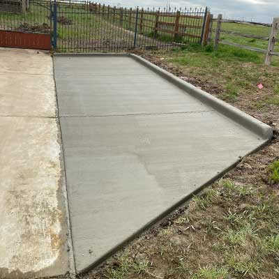 installing a concrete driveway extension